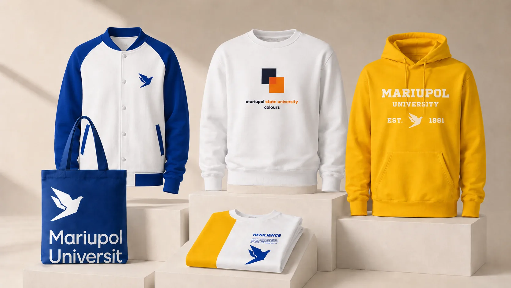 Капсула Mariupol University з бомбером, світшотом, худі, шопером і футболкою
